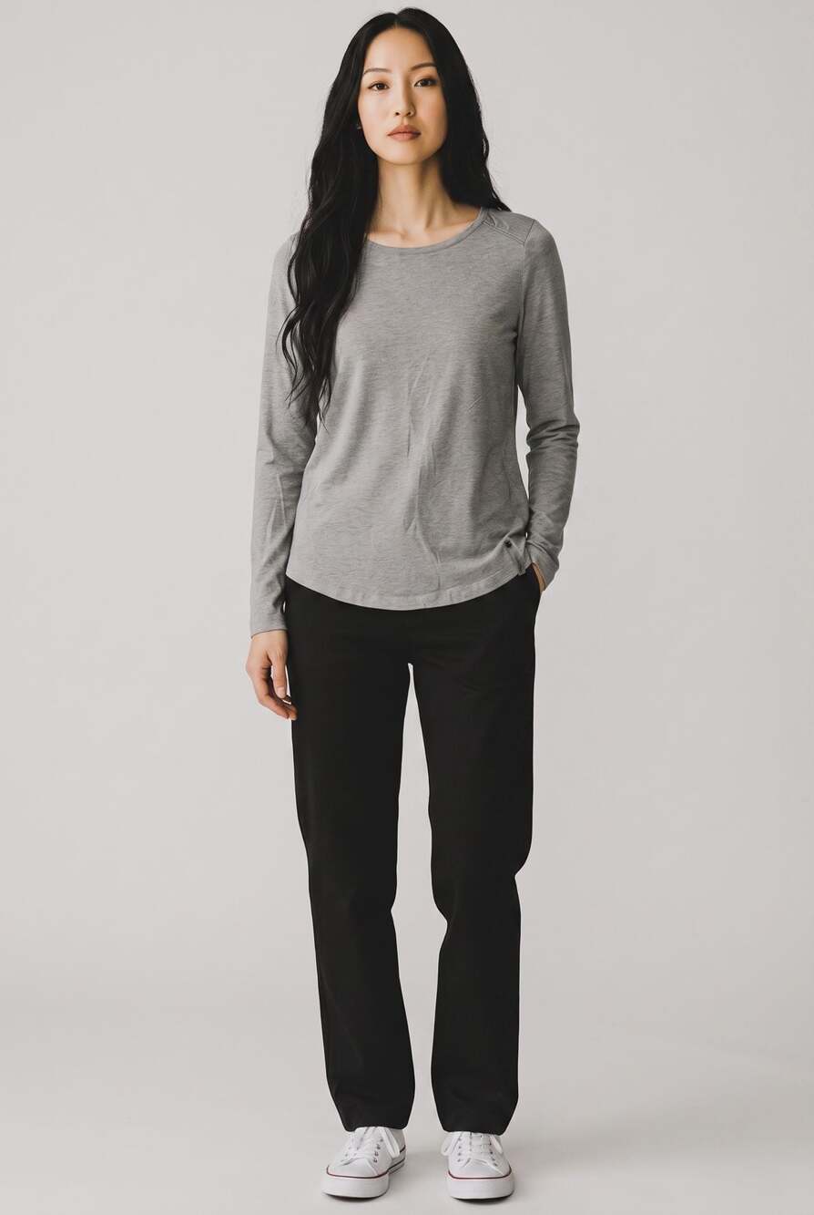 Lauren Active Ralph Lauren Gray Long Sleeve Crewneck Tee (M)